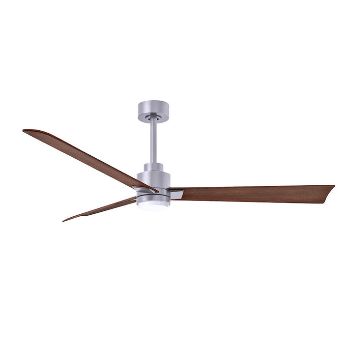 Matthews Fan Alessandra 1 3 Blade 56" Ceiling Fan, Nickel/Walnut - AKLK-BN-WN-56