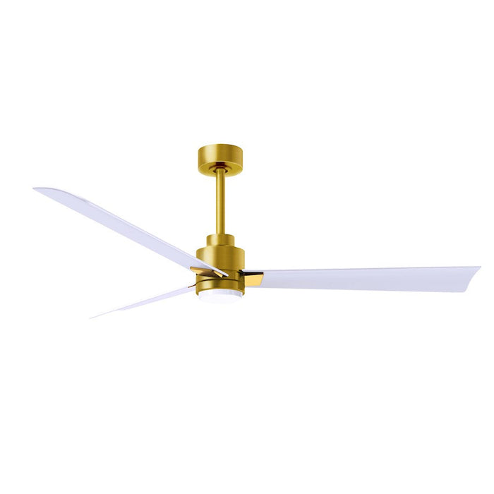 Matthews Fan Alessandra 1 3 Blade 56" Ceiling Fan, Brass/WH - AKLK-BRBR-MWH-56