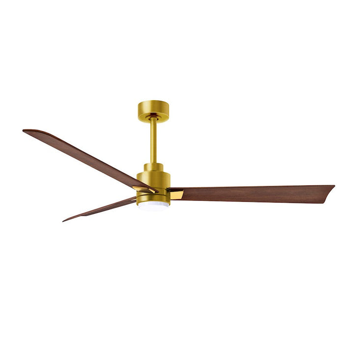 Matthews Fan Alessandra 1 3 Blade 56" Ceiling Fan, Brass/Wal - AKLK-BRBR-WN-56