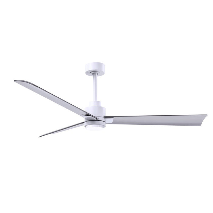 Matthews Fan Alessandra 1 3 Blade 56" Ceiling Fan, White/Nickel - AKLK-MWH-BN-56