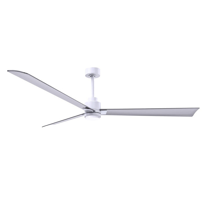 Matthews Fan Alessandra 1 3 Blade 72" Ceiling Fan, White/Nickel - AKLK-MWH-BN-72