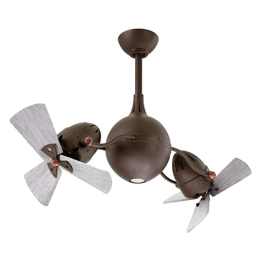 Matthews Fans Acqua 1 Light Ceiling Fan w/Light Kit, Bronze/Barn - AQ-TB-WDBW