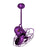 Matthews Fan Co. Bianca Direcional Ceiling Fan, Ametista/Metal - BD-LTPURPLE-MTL