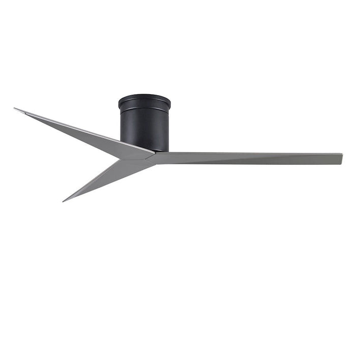 Matthews Fans Eliza-H Flush Mount Ceiling Fan, Black/Brushed Nickel - EKH-BK-BN