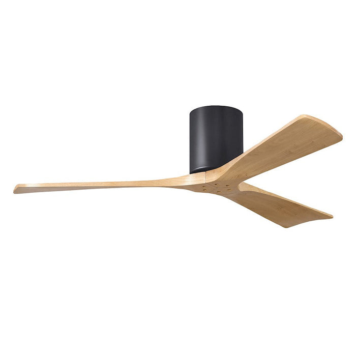 Matthews Fan Irene-3H 3 Blade 52" Ceiling Fan, Black/White - IR3H-BK-LM-52