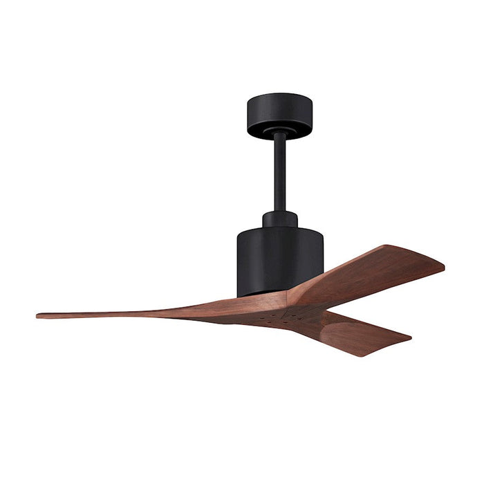 Matthews Fan Co. Nan 42" Ceiling Fan, Matte Black/Walnut Blades - NK-BK-WA-42