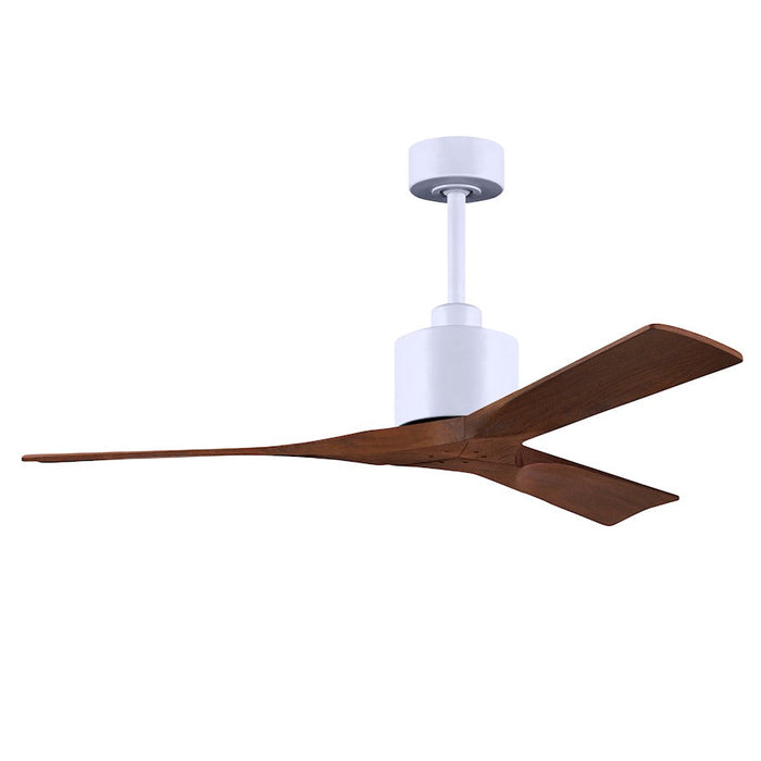 Matthews Fan Co. Nan 52" Ceiling Fan, Matte White/Walnut Blades - NK-MWH-WA-52