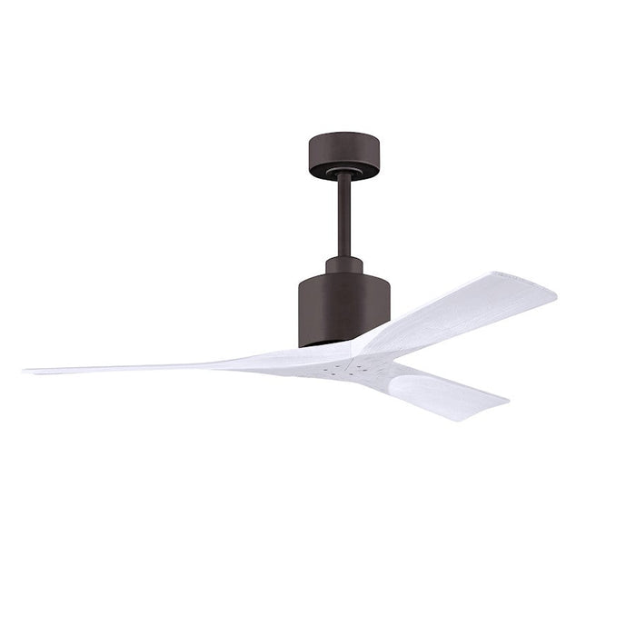 Matthews Fan Co. Nan 52" Ceiling Fan, Textured Bronze/White - NK-TB-MWH-52