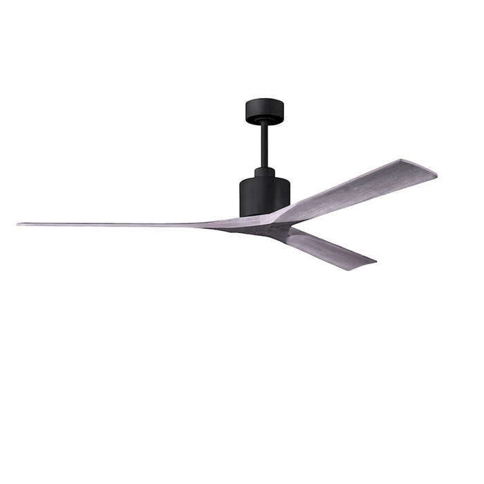 Matthews Fan Co. Nan XL 72" Ceiling Fan, Black/Barnwood Blades - NKXL-BK-BW-72