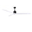 Matthews Fan Co. Nan XL 90" Ceiling Fan, Black/White Blades - NKXL-BK-MWH-90