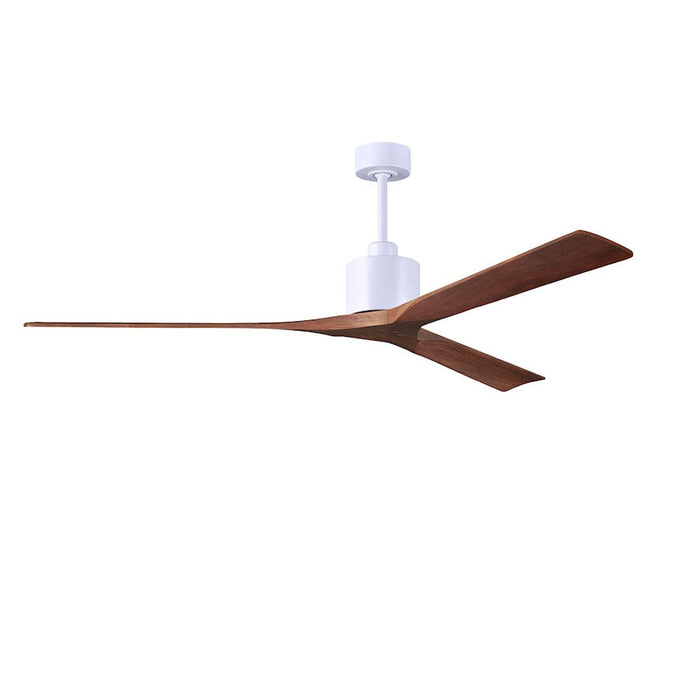 Matthews Fan Co. Nan XL 72" Ceiling Fan, White/Walnut Blades - NKXL-MWH-WA-72