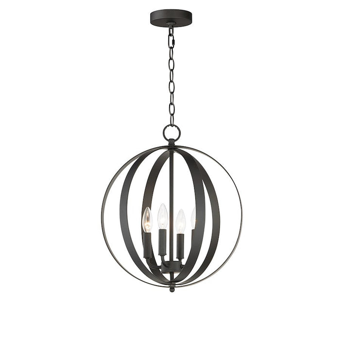 Maxim Lighting Provident 16" 4-Light Chandelier, Black - 10031BK