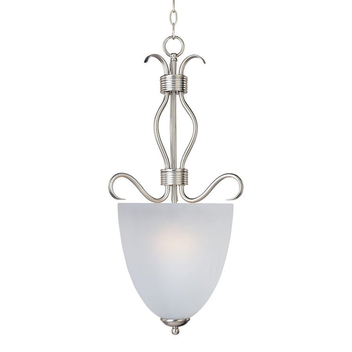 Maxim Lighting Basix 2-Light Foyer Pendant, Satin Nickel/Frosted - 10130FTSN