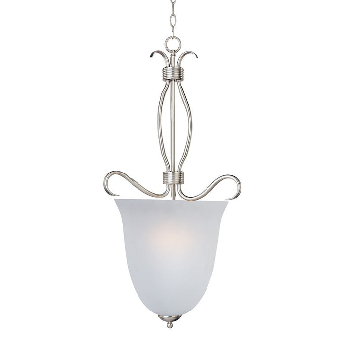 Maxim Lighting Basix 4-Light Foyer Pendant, Satin Nickel/Frosted - 10131FTSN