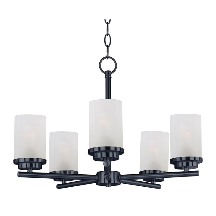 Maxim Lighting Corona 5-Light Chandelier, Black/Frosted - 10205FTBK