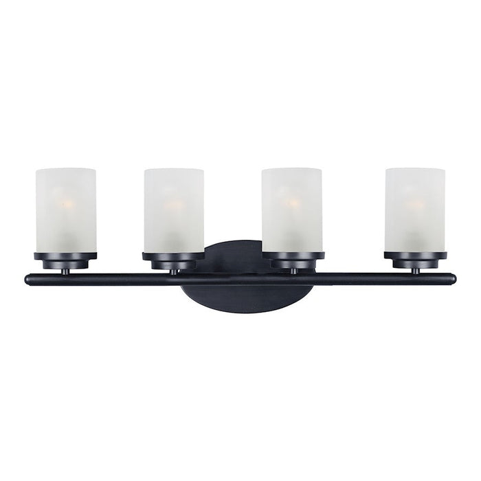 Maxim Lighting Corona 4-Light Bath Vanity, Black/Frosted - 10214FTBK