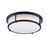 Maxim Lighting Rogue 13'' 2-Light Flush Mount E26, Black/White - 10272WTBK