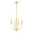 Maxim Lighting Wesley 4-Light Chandelier, Satin Brass - 10324SBR