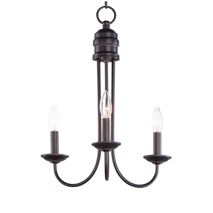 Maxim Lighting Logan 3-Light Candle Chandelier in Oil Rubbed Bronze - 10343OI