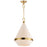 Maxim Lighting Giza 1 Light 15.5" Pendant, Satin Brass/White - 10376WTSBR