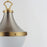 Maxim Lighting Conrad 1 Light Pendant, Nickel/Brass/White