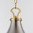 Maxim Lighting Conrad 1 Light Pendant, Nickel/Brass/White