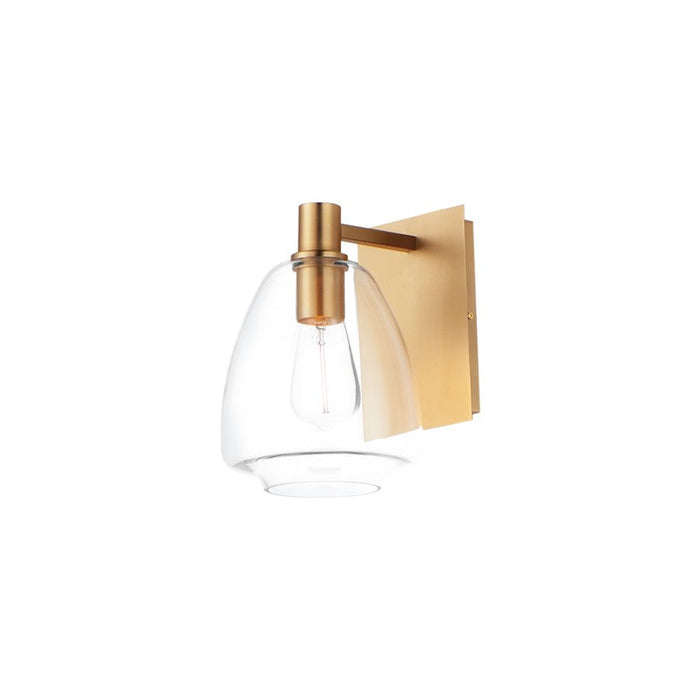 Maxim Lighting Babylon 1-Light Wall Sconce, Satin Brass/Clear - 11111CLSBR