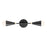 Maxim Lighting Lovell 2-Light Wall Sconce, Black/Satin Brass - 11262BKSBR