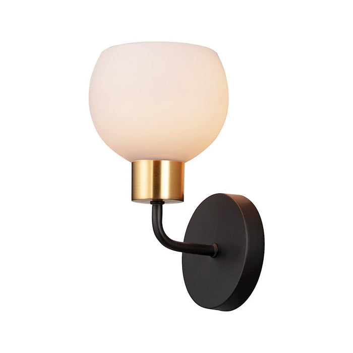 Maxim Lighting Coraline 1-Light Sconce, Bronze Rupert/Satin White - 11271SWBZSBR