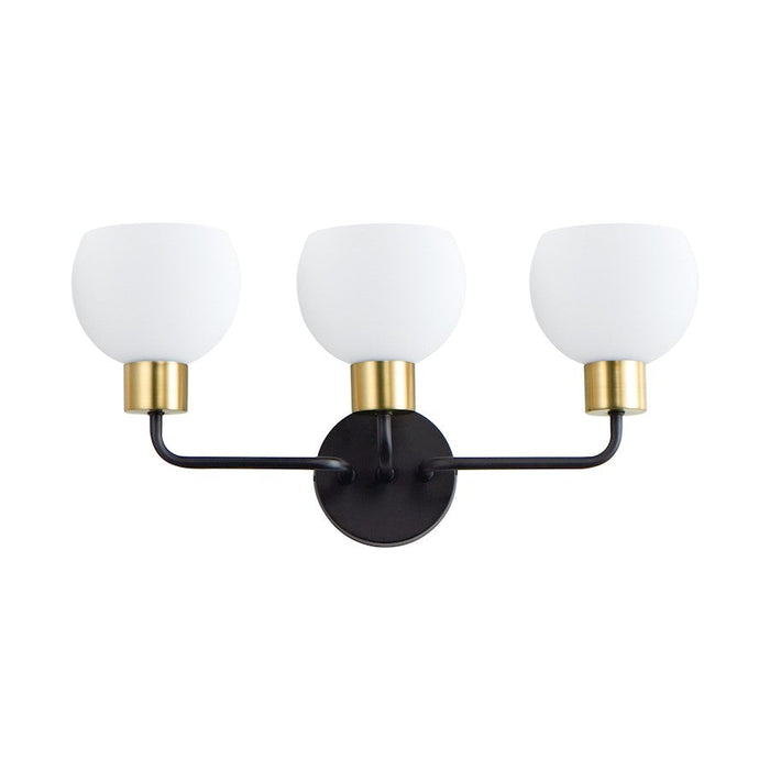 Maxim Lighting Coraline 3-Light Vanity, Bronze Rupert/Satin White - 11273SWBZSBR