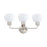 Maxim Lighting Coraline 3-Light Vanity, Satin Nickel/Satin White - 11273SWSN