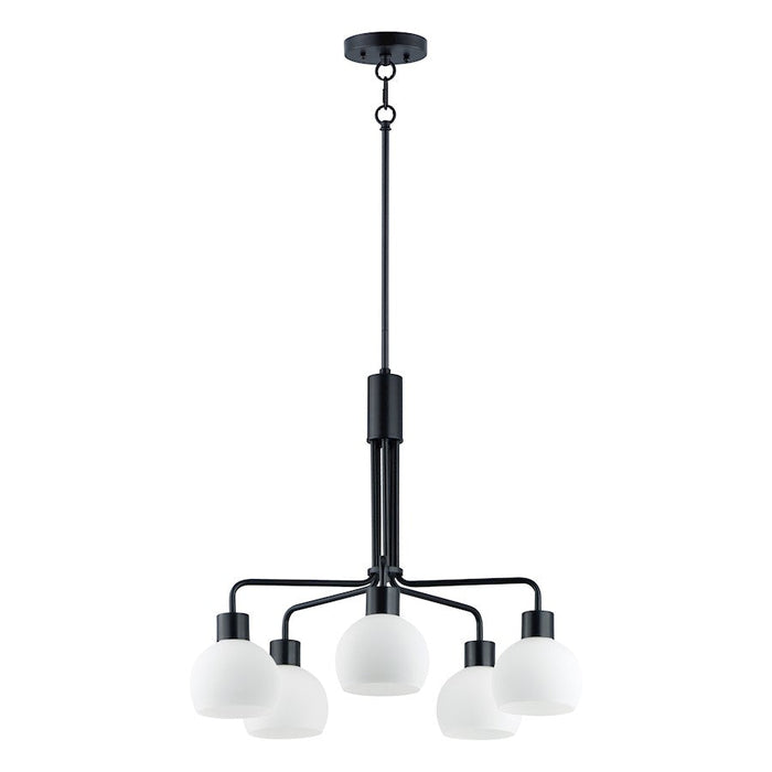 Maxim Lighting Coraline 5-Light Chandelier, Black/Satin White - 11277SWBK