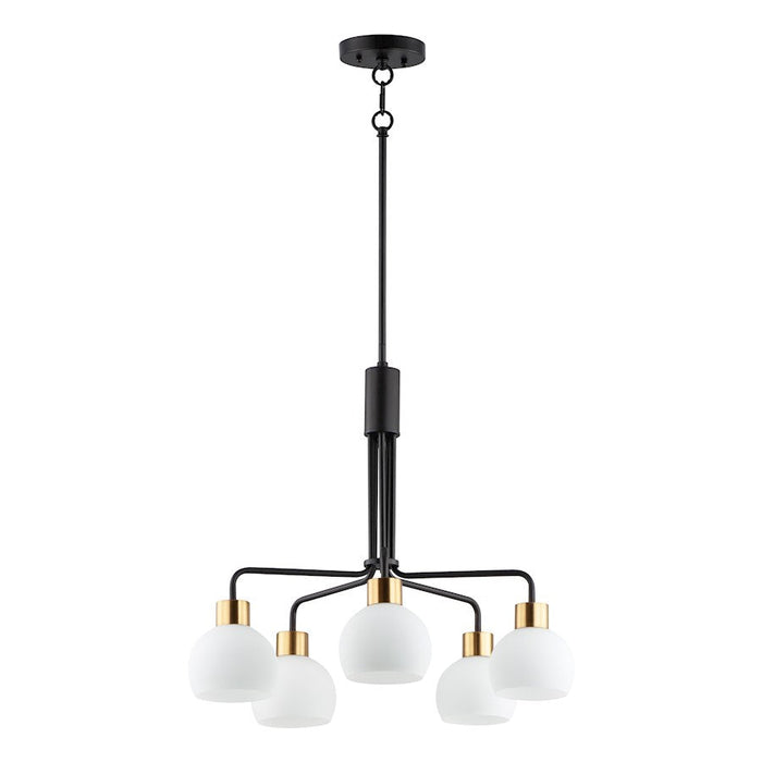 Maxim Lighting Coraline 5-Light Chandelier, Bronze Rupert/White - 11277SWBZSBR