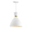 Maxim Lighting Carillon 1Lt 11.8" LED Mini Pendant, White/Brass - 11302WTSBR