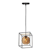 Maxim Lighting Fluid 1-Light 15" LED Pendant, BK/SBS/Champagne - 11367CMPBKSBR