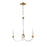 Maxim Charlton 3 Light Chandelier, Weathered White/Gold Leaf - 11373WWTGL