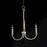 Maxim Charlton Chandelier, Weathered White/Gold Leaf