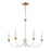 Maxim Charlton 5 Light Chandelier, Weathered White/Gold Leaf - 11375WWTGL