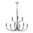 Maxim Lighting Charlton 9-Light Chandelier in Black/Antique Brass - 11377BKAB