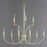 Maxim Charlton Chandelier, Weathered White/Gold Leaf