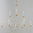 Maxim Charlton Chandelier, Weathered White/Gold Leaf