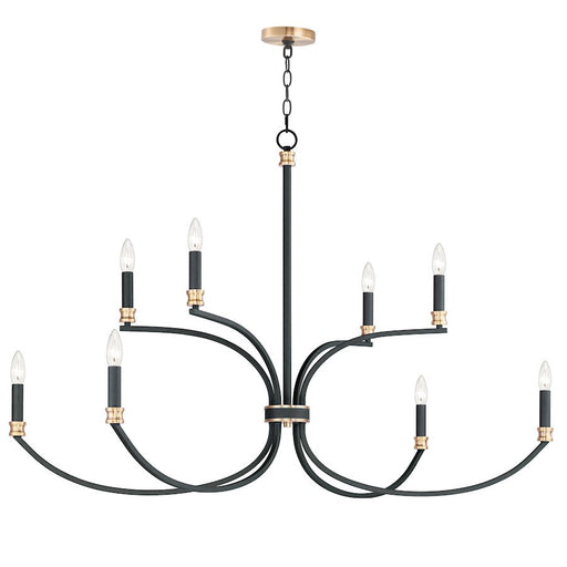 Maxim Lighting Charlton 8 Light Multi-Tier Chandelier, Black/Brass - 11378BKAB