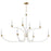 Maxim Charlton 9 Light Multi-Tier Chandelier, Weathered White/Gold - 11378WWTGL