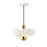 Maxim Lighting Poppy 1 Light 12" Pendant, White/Satin Brass - 11391WTSBR