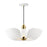 Maxim Lighting Poppy 1 Light 18" Pendant, White/Satin Brass - 11392WTSBR