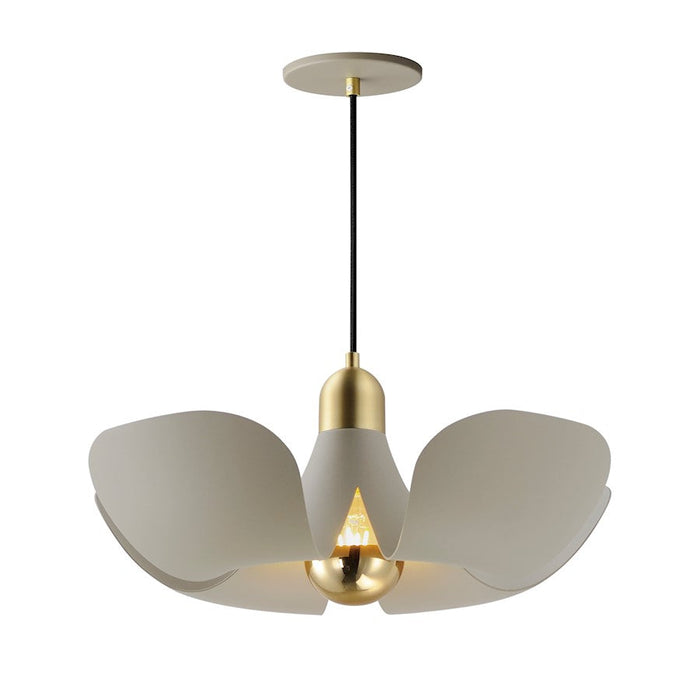 Maxim Lighting Poppy 1 Light 18" Pendant, Silver Gold/Satin Brass - 11394SGSBR