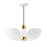 Maxim Lighting Poppy 1 Light 18" Pendant, White/Brass - 11394WTSBR