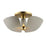 Maxim Lighting Poppy 1Lt 18" Flush Mount, Silver Gold/Satin Brass - 11399SGSBR