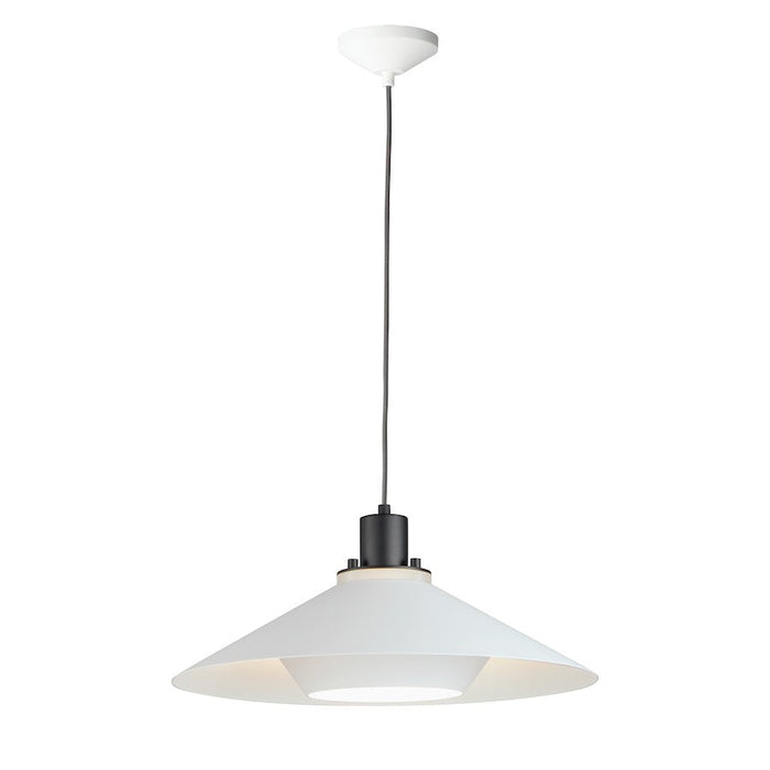 Maxim Lighting Oslo 19" 1-Light Large Pendant, Black/White - 11414BKWT