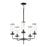 Maxim Lighting Crosby 5-Light Chandelier, Black/Clear Ribbed - 11475CRBK